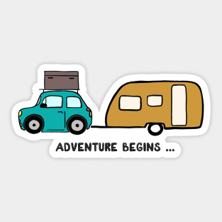 Adventure begins Sticker